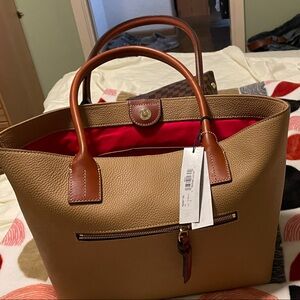 Dooney & Bourke Tan and Brown Leather Tote